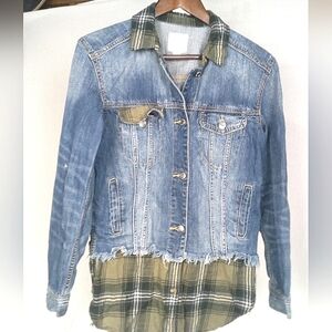 Denim and Plaid Women's Jacket